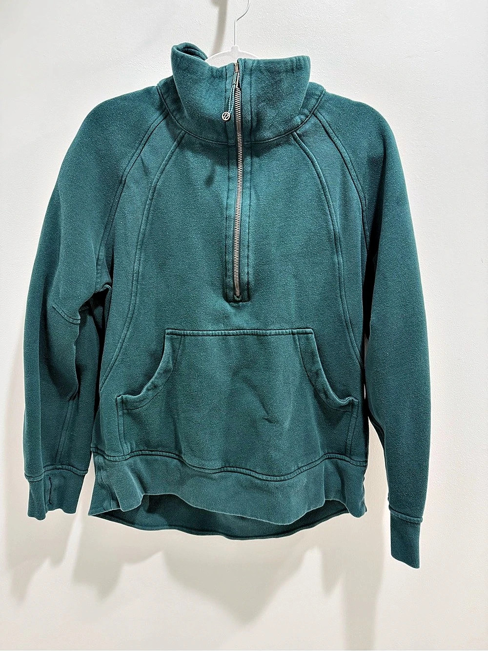 lululemon Scuba Oversized Funnel-Neck Half Zip Green Medium